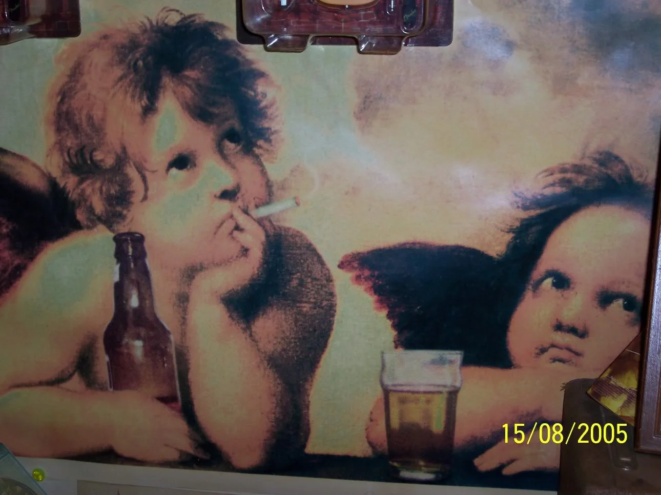 Angels Smoking and Drinking
