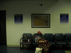 Lita taking a snooze at Travis AFB Passenger Terminal