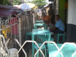 New eating area outside Joy's Food Haus