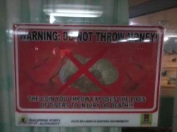 Warning posted on ferry