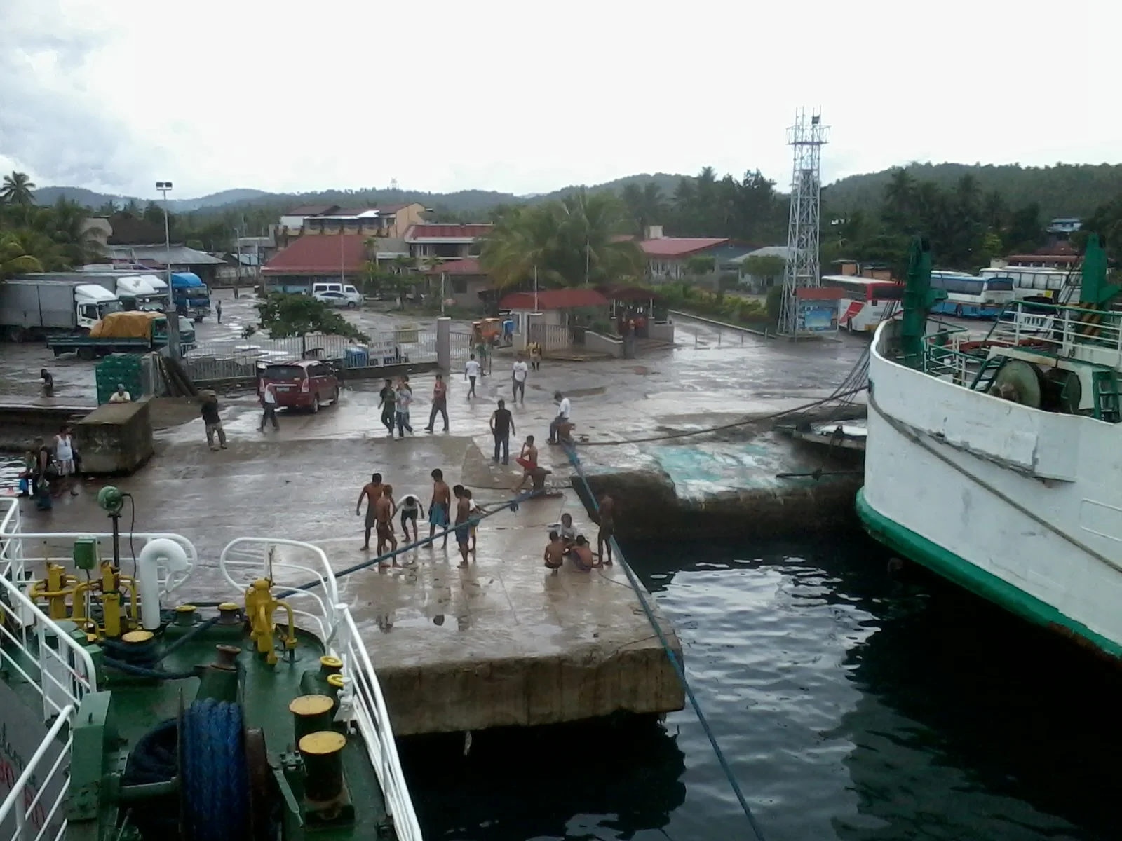 Ferry dock from ferry