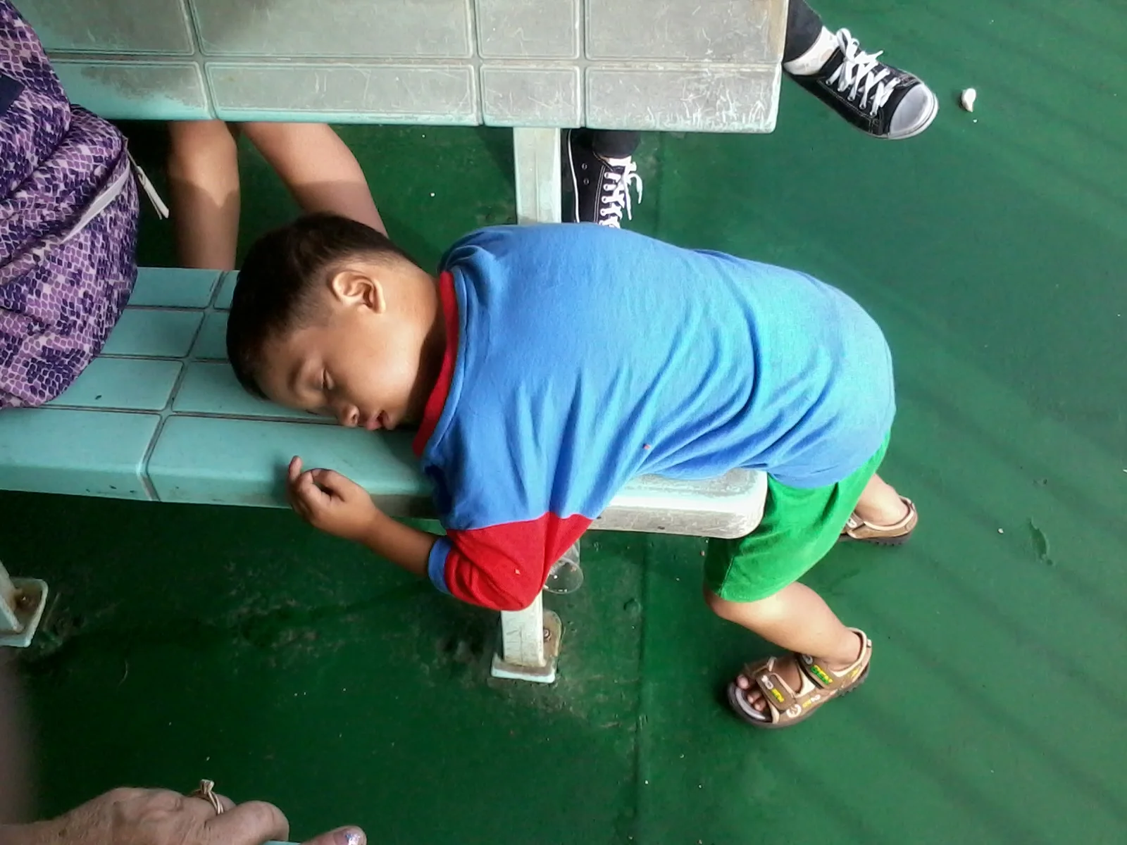 One tired little boy