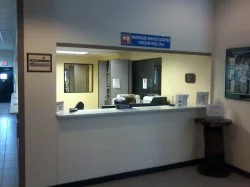 Customer Service desk at Andersen AFB Passenger Terminal